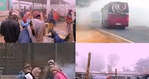 কনকনে শীতে হিমেল হাওয়ার মুখোমুখি