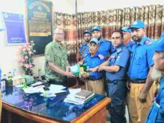 ভোলাহাট ইউনিয়নের গ্রাম পুলিশকে অবসরজনিত বিদায় দিল ওসি